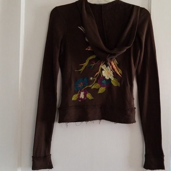 ALLEN BY A-B-S  Allen Schwartz 100% Silk hooded jacket. EUC XS - Picture 5 of 8